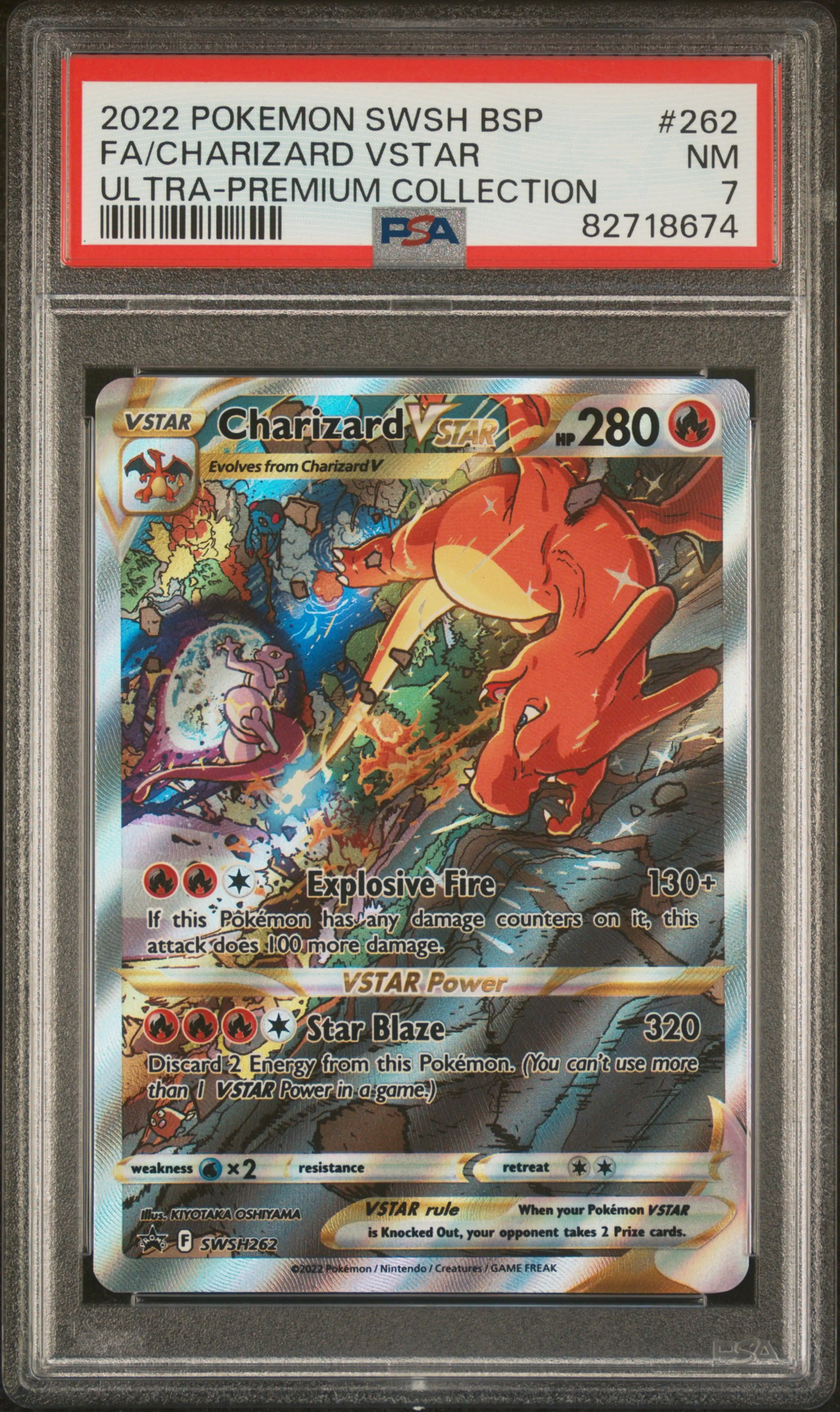 Thumbnail of Pokemon Graded Charizard VSTAR (SWSH 262) - PSA 7