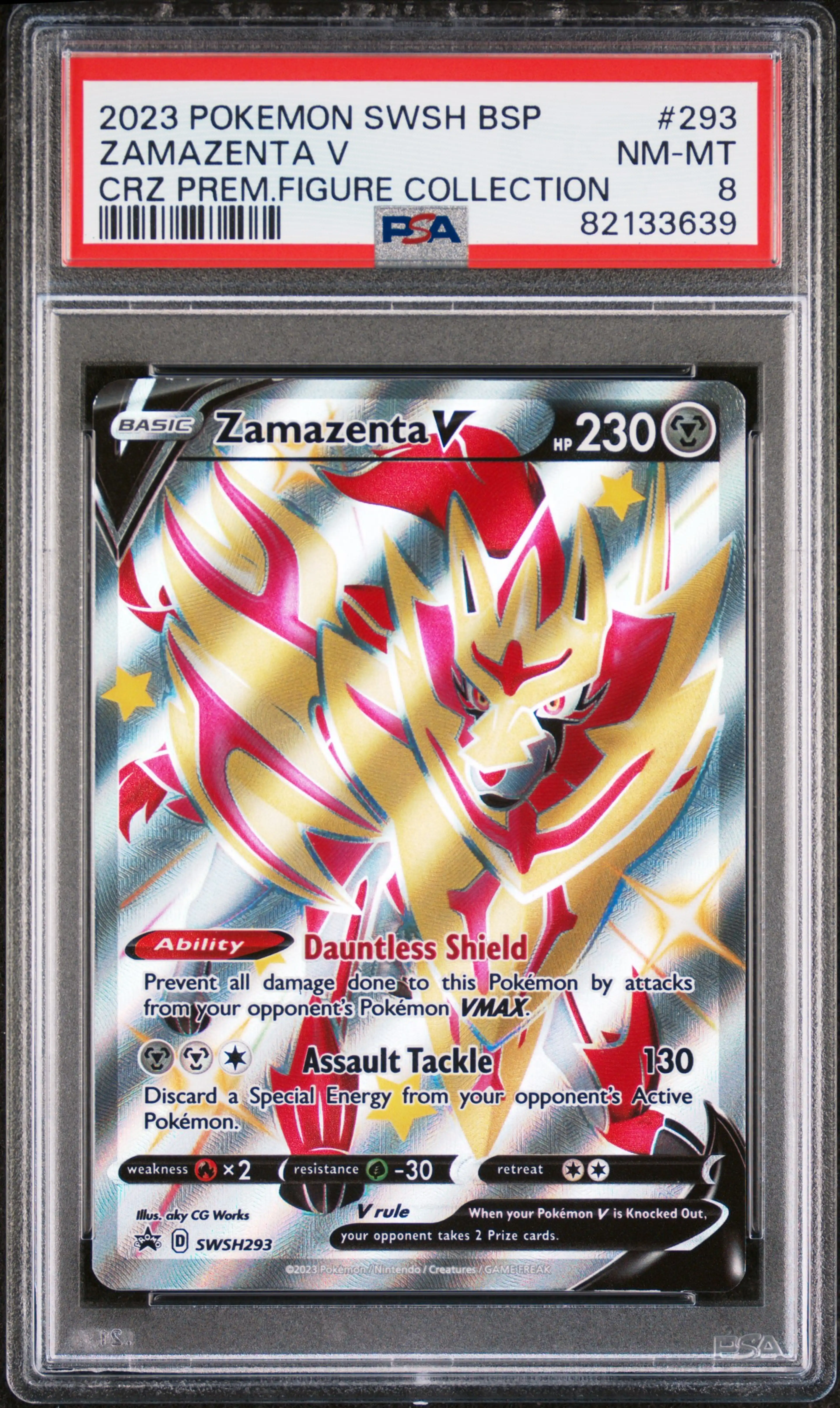 Thumbnail of Pokemon Graded Zamazenta V (SWSH 293) - PSA 8