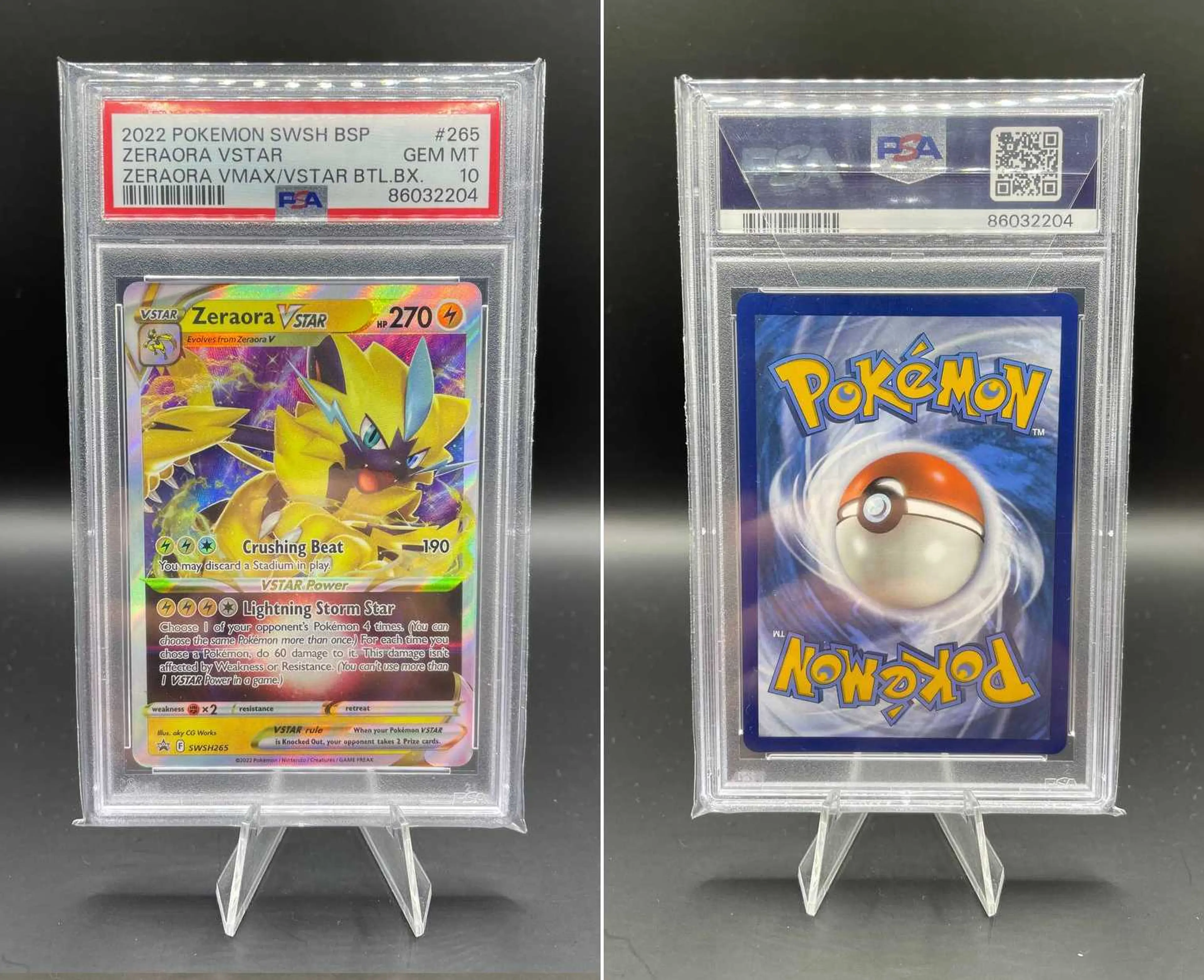 Product image of Pokemon Graded Zeraora VSTAR (SWSH 265) - PSA10 - 1
